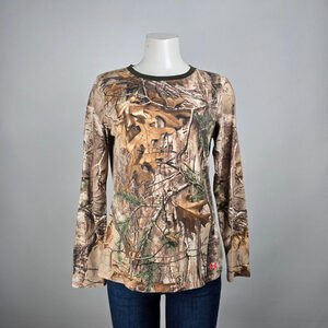 Under Armour Semi Fitted Real Tree Print Long Sleeve T-Shirt Size L